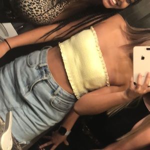 Yellow tube top
